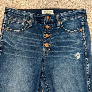 Madewell 10” high rise skinny jeans size 29